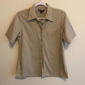 Lands' End Short Sleeve Button Down Top